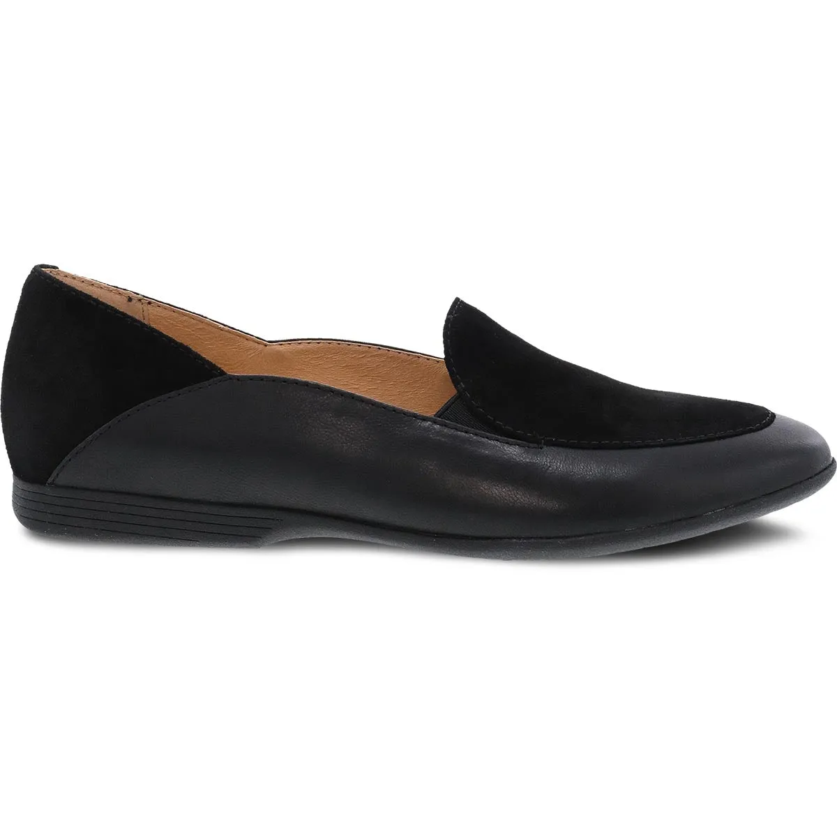 Dansko Lace Loafer - Black Glazed Kid Leather